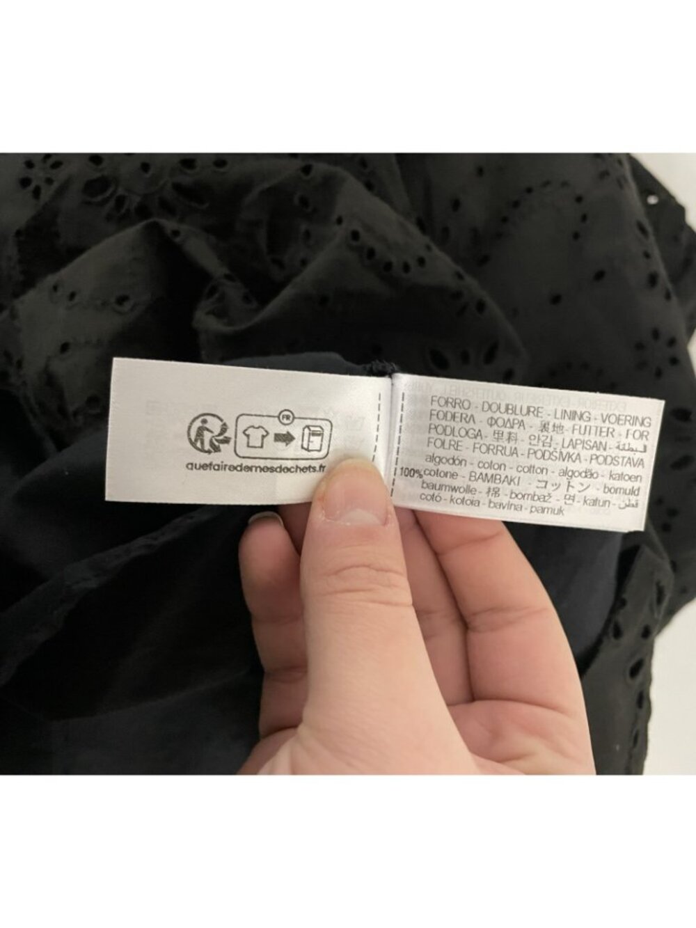 Zara ZW Womens Embroidered Shirt Dress XS Black eyelet belted 8223/087 NWT - Picture 12 of 15